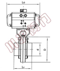 氣動衛(wèi)生級蝶閥結構圖